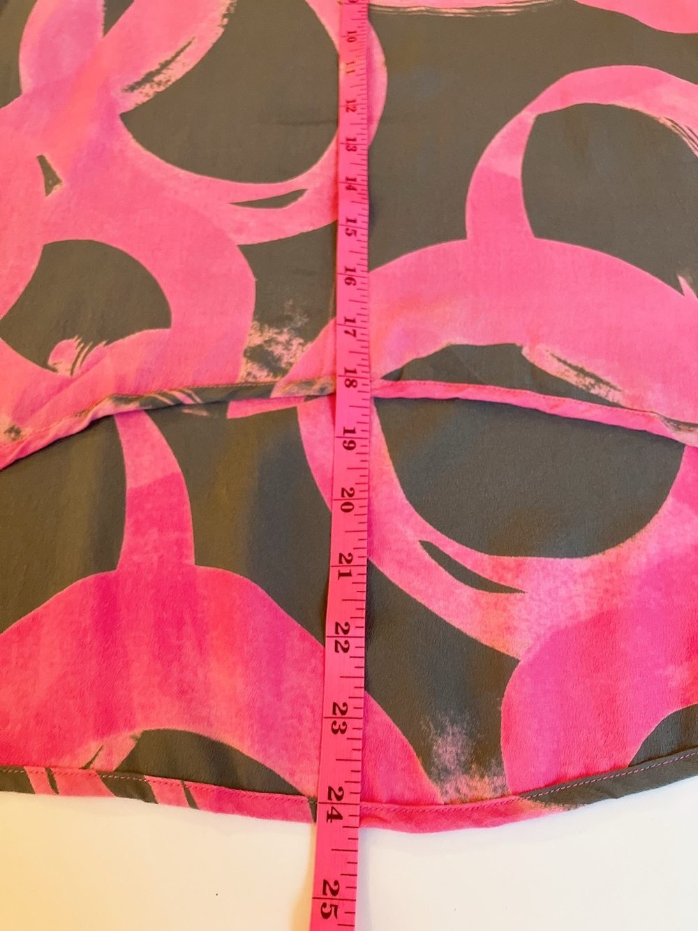 Anthropologie Sunday in Brooklyn Silk Abstract Pink Print High-Low Tank Top - Picture 8 of 8